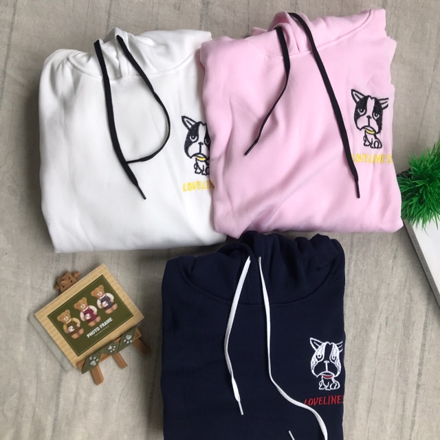 Áo khoác nỉ hoodie thời trang nữ thêu hình cún cute (nhiều màu) | BigBuy360 - bigbuy360.vn
