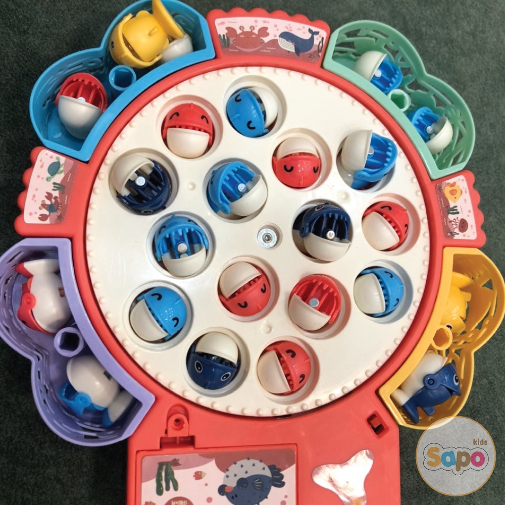 Bộ đồ chơi câu cá điện thông minh bằng nam châm,trò chơi giáo dục cho trẻ nhỏ sapo kids(tặng kèm pin sạc)