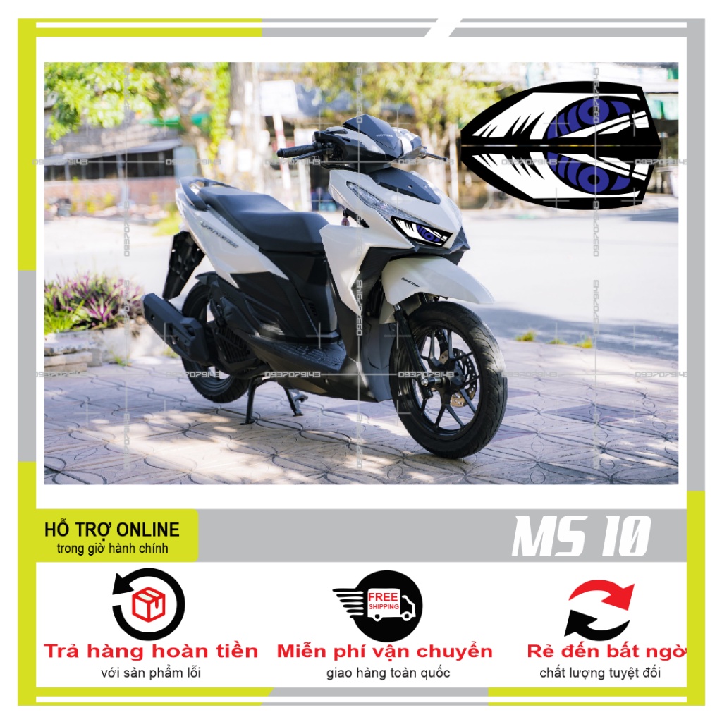 TEM DÁN ĐÈN SƯƠNG MÙ XE VARIO 2017 (DECAL TRONG SUỐT) MS 10 - SHINDECAL2