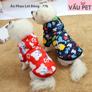 Áo phao lót bông cho chó mèo thú cưng