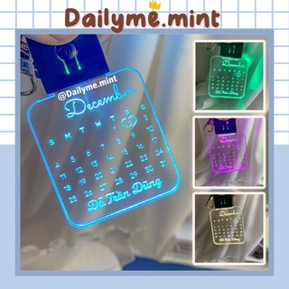 Móc Khóa Đèn Led Khắc Ngày Tháng Kỉ Niệm Thêm Tên Theo Yêu Cầu - Dailyme