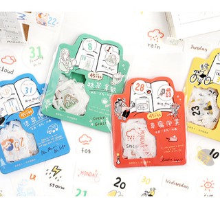 Gói Sticker dán Số ngày trang trí 45 miếng/set