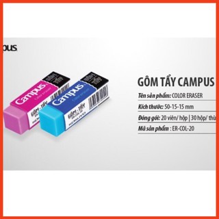 Sỉ Gôm Tẩy ❣️FREESHIP❣️ Hộp 20 gôm tẩy màu campus