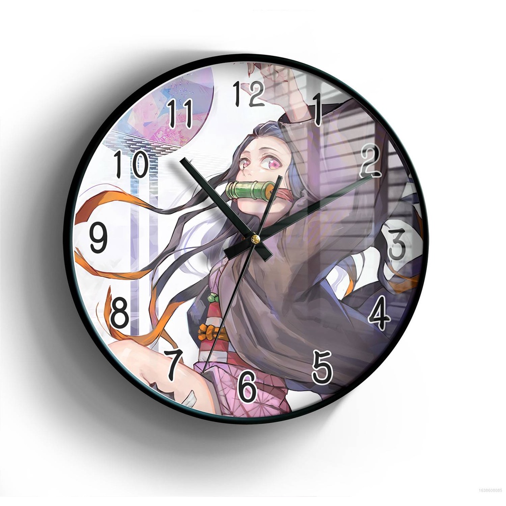 Mới Đồng Hồ Treo Tường Hình Anime Demon Slayer Độc Đáo Trang Trí Phòng Khách Phòng Ngủ