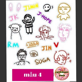 sticker dán BTS