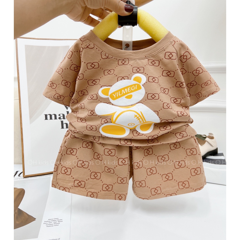 Bộ quần áo cộc tay cotton xuất hàn cho bé trai, bé gái- Bộ cộc tay cho bé