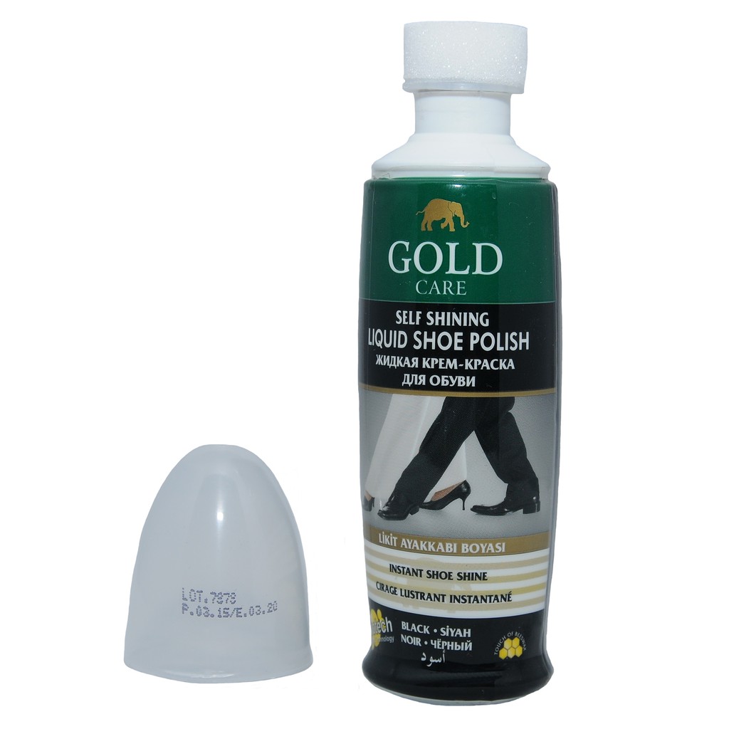 Combo Chăm Sóc Giày GoldCare Gồm Xi Nước Đánh Giày GC2001 và Xi Mút Đánh Bóng Da, Giày GC4003