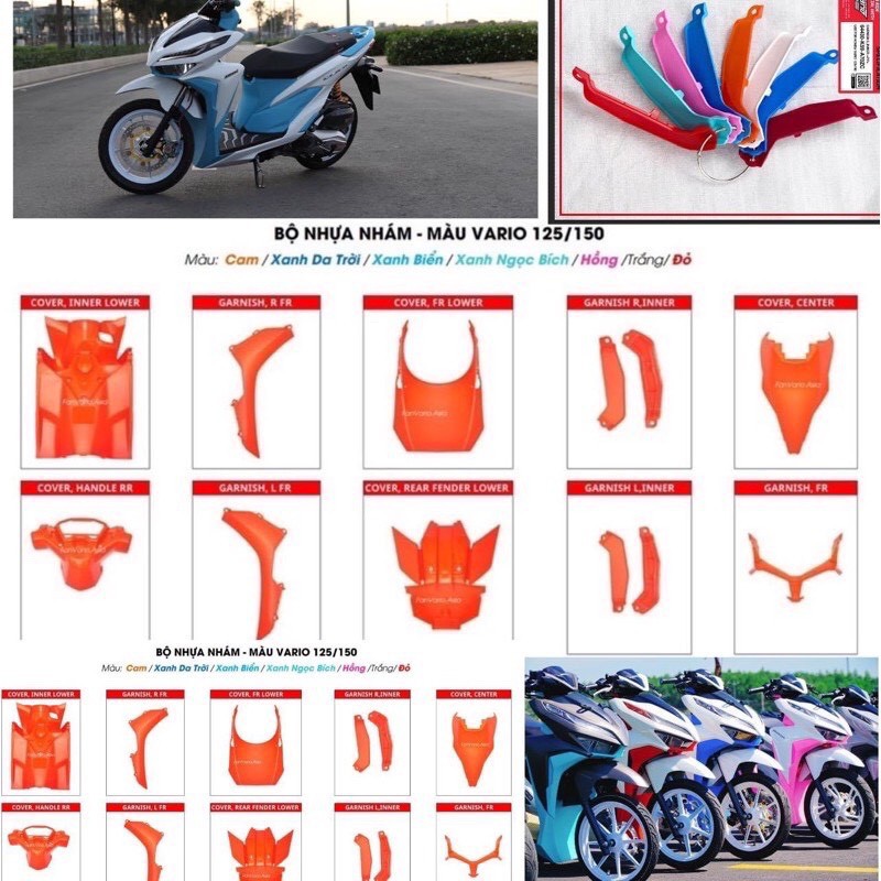 Nhựa nhám vario 2018-2021,click 2018-2021 full bộ 10 món.
