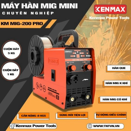 Máy hàn mig 200 PRO Mini KENMAX -5 chức năng -bảo hành 18 tháng