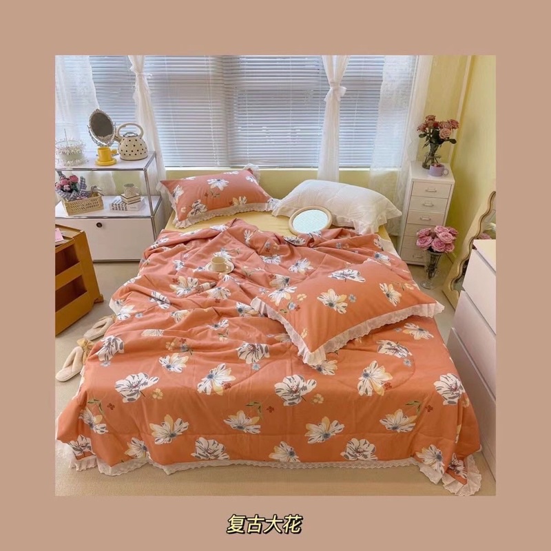 Set Chăn Ga Đũi Trần Bông Cao Cấp Mềm Mát 9 Mẫu Cực Xinh (Shinbedding_decor)