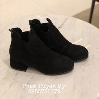 Boot chun da lộn đế 5cm