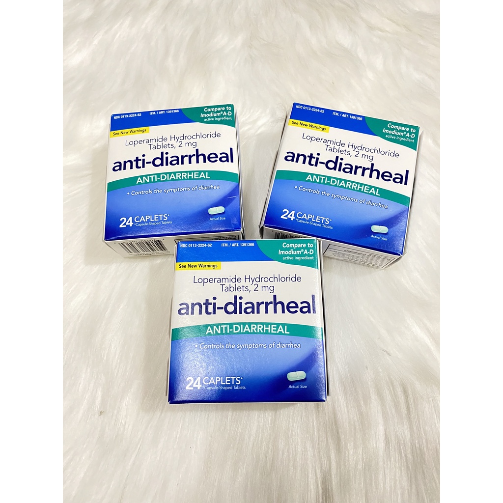 Viên Uống Tiêu Chảy Anti-Diarrheal USA Hộp 24 VIÊN