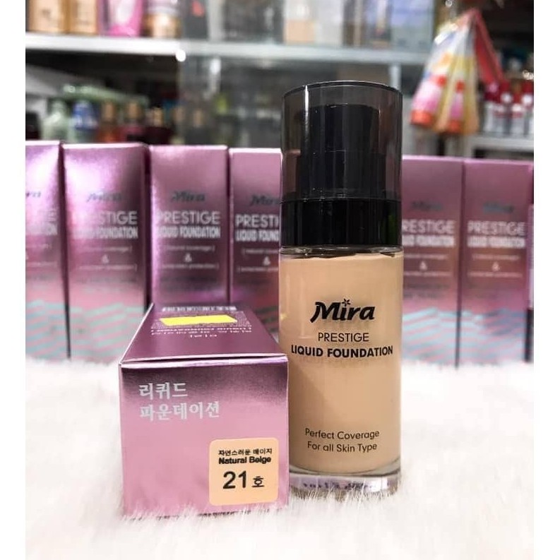 Kem nền mịn da chống nắng Mira Liquid Foundation 30ml - Hàng chính hãng