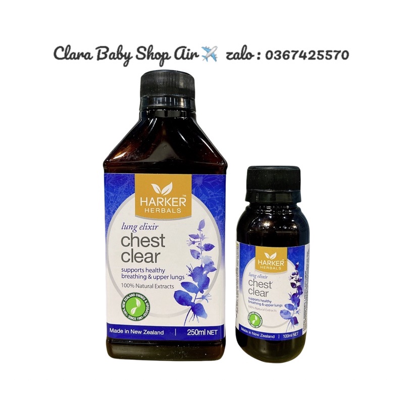 Harker herbals Chest clear tiêu đờm 100ml - 250ml date 2025