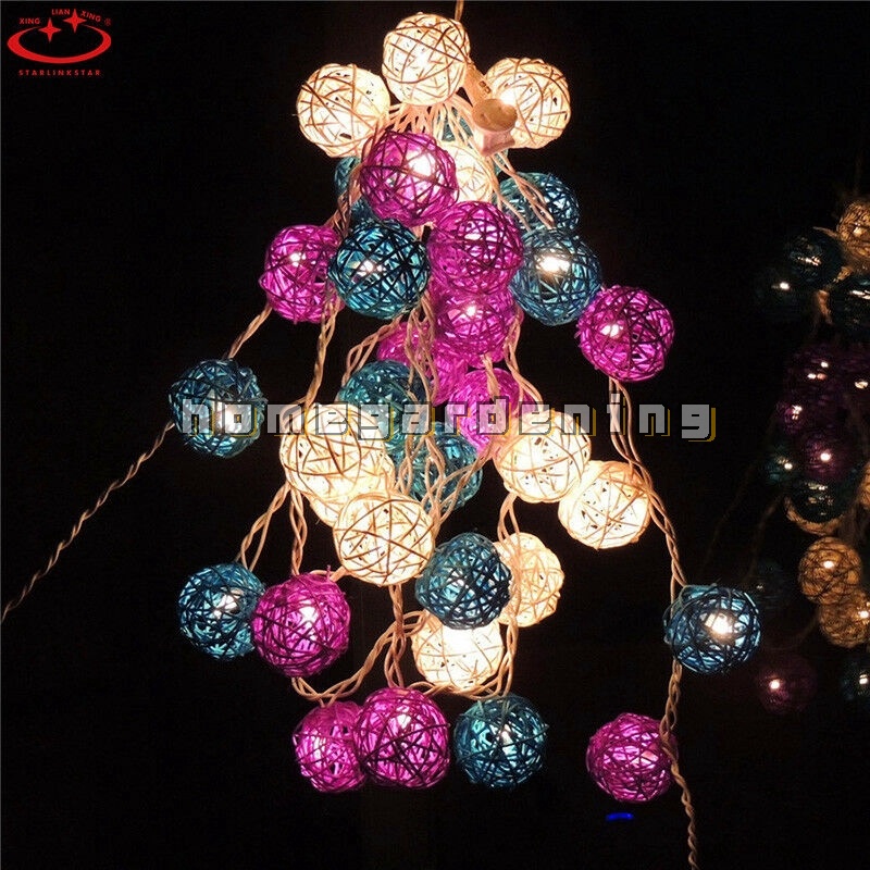 Set 20 Quả Cầu Mây Nhiều Màu Sắc Dùng Để Trang Trí Tiệc Cưới / Sinh Nhật