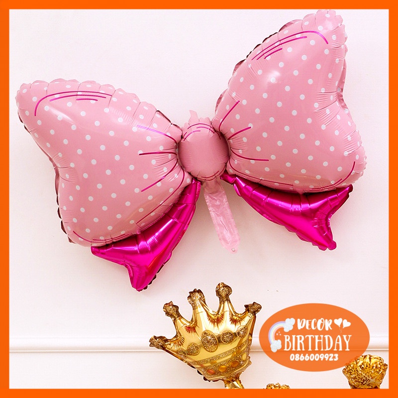 Bóng Vương Miện, Bóng Nơ FREESHIP Trang Trí Sinh Nhật Cho Bé, Bóng Dày Dặn, Nhiều Mẫu Đẹp