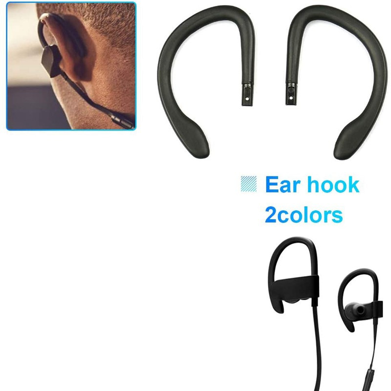 EarHook Replacement Earbud Tip Wireless Sports Headphone Loop Clip Ear Hooks Repair Parts for PowerBeats 3 PB3 Black