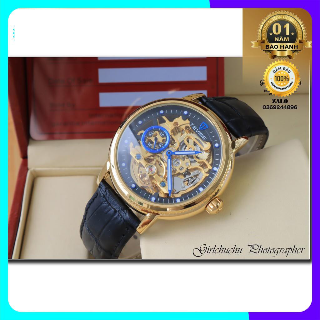 Đồng hồ cơ nam Tevise cơ lộ máy máy tự tích cót khi đeo nên dùng rất tiện lợi, không cần dùng pin [ Đồng Hồ Cơ ] | BigBuy360 - bigbuy360.vn