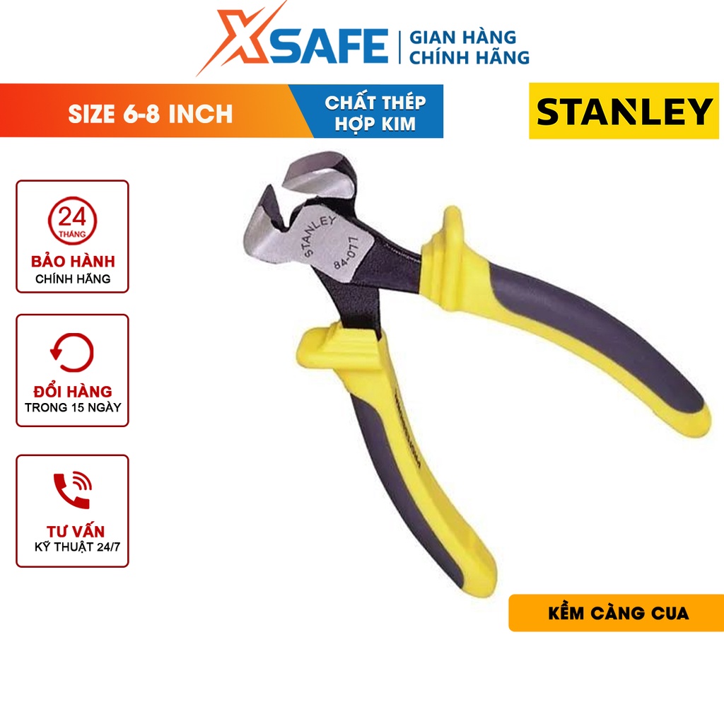 Kềm càng cua STANLEY thép cứng bền bỉ Kìm Stanley chịu lực, chịu nhiệt tốt, cán cầm bọc nhựa êm ái nhỏ gọn chắc chắn