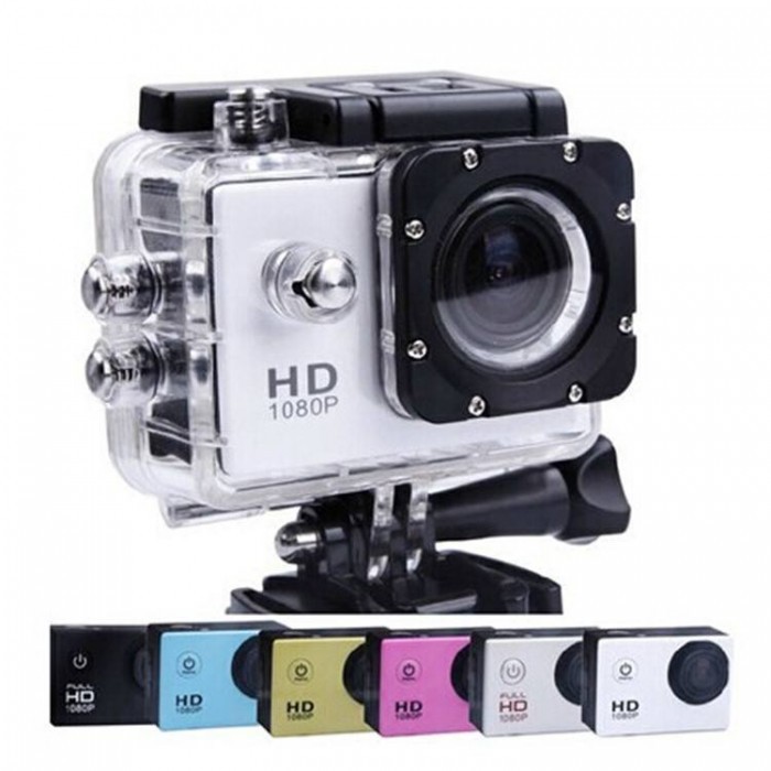 Camera hành động chống nước FullHD 1080P Đen
