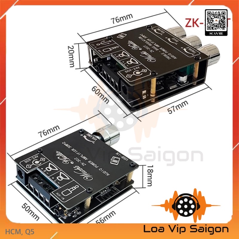 WUZHI ZK302 / ZK302T, dòng mới có APP, Bluetooth 5.1, chỉnh EQ, Đổi tên buetooth