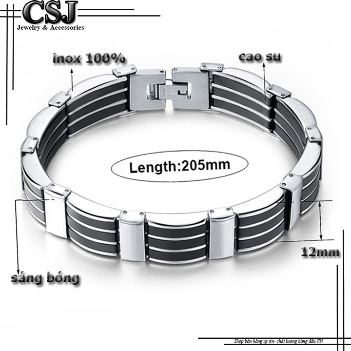 Lắc tay inox nam phong cách đẹp giá rẻ