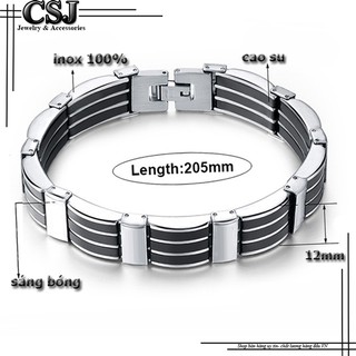 Lắc tay inox nam phong cách đẹp giá rẻ