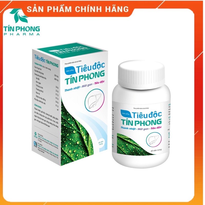 Viên uống tiêu độc tín phong lọ 60 viên - hỗ trợ thanh nhiệt, mát gan, tiêu độc