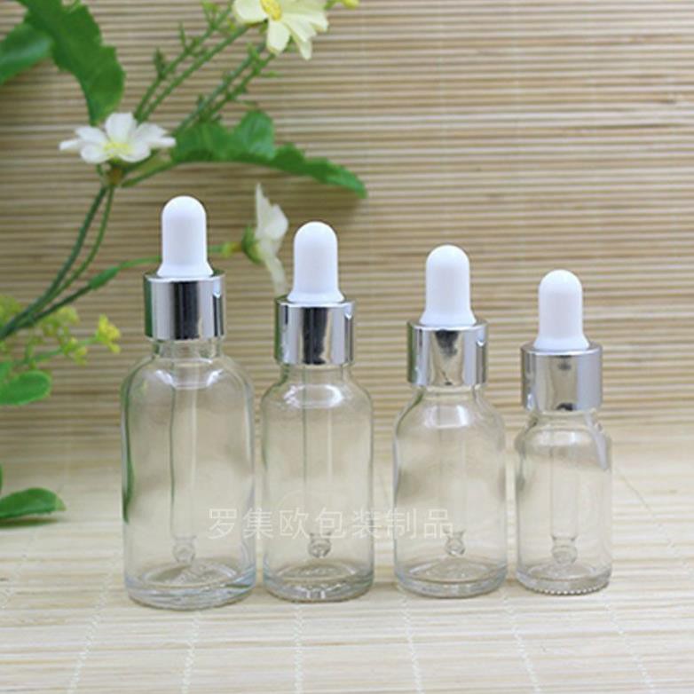 Lọ đựng tinh dầu 15ml/20ml Dày bóp giọt Khoen Bạc / lọ chiết serum  [chai lo my pham gia si]