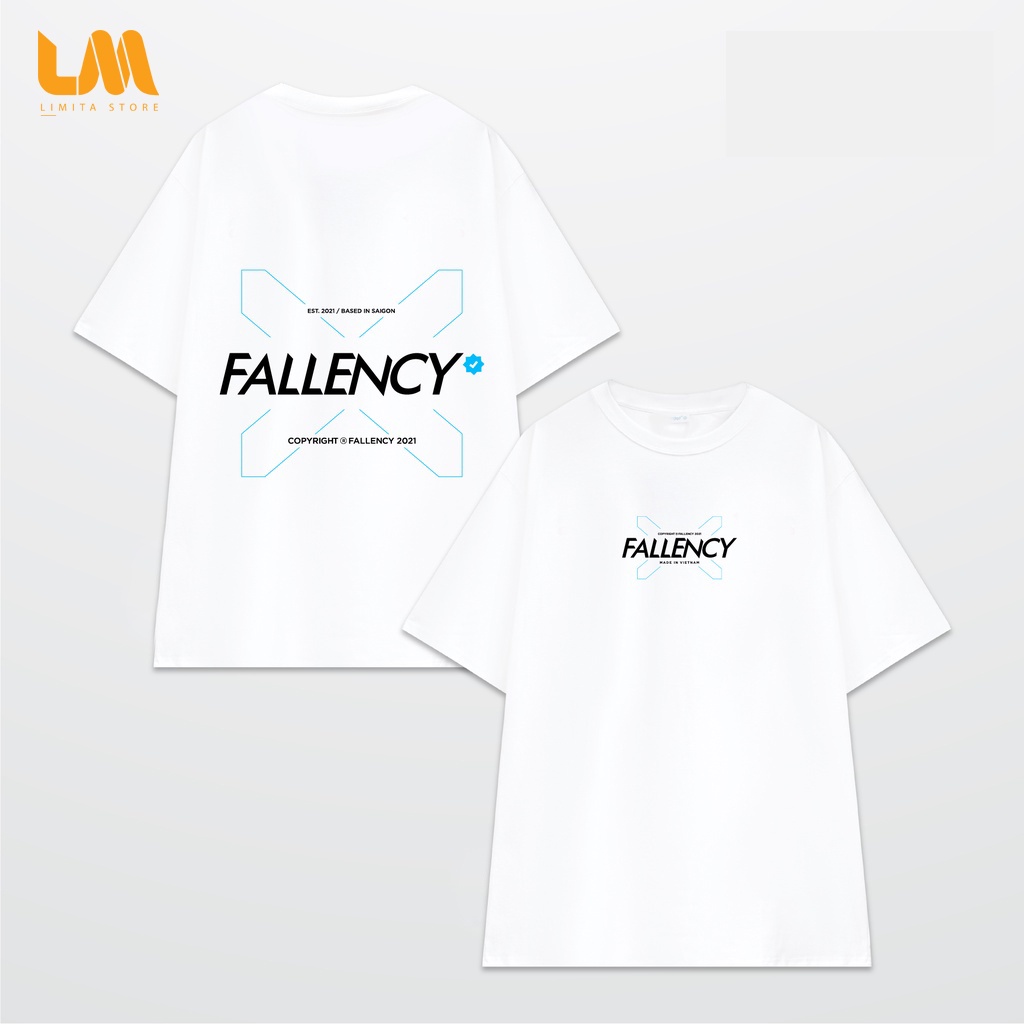 Áo thun X Fallency Trắng Áo Thun Tay lỡ nam nữ