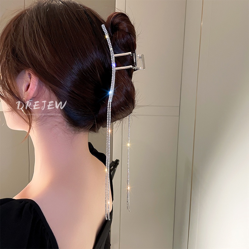 Kẹp Tóc Hình Cá Mập Đính Đá Sang Trọng Cho Nữ