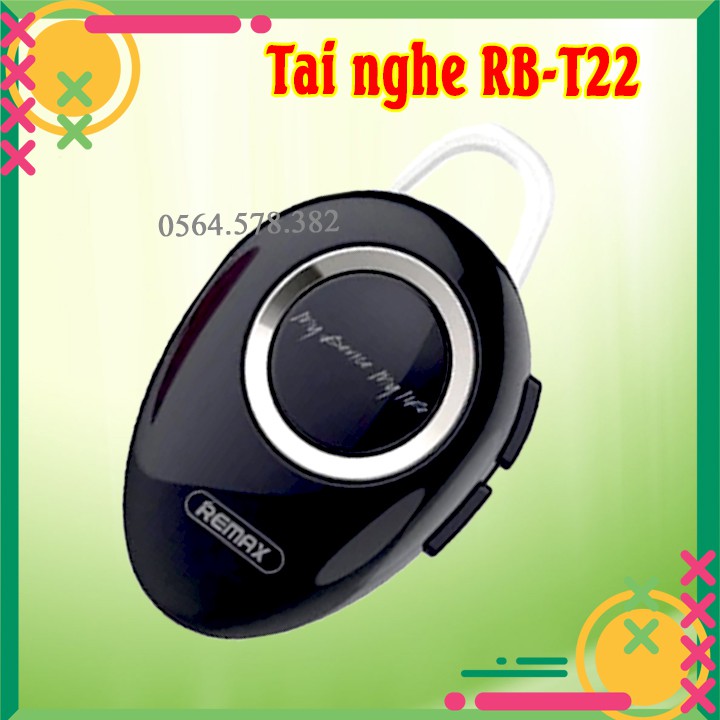 TAI NGHE MINI REMAX BLUETOOTH RB-T22 SIÊU CHẤT + ÂM THANH CỰC CHUẨN - THIẾT KẾ NHỎ GỌN + SPTRANG
