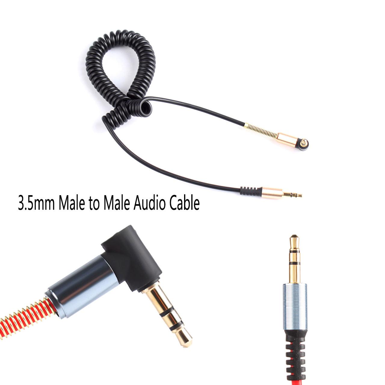 Cáp âm thanh 3.5mm Male to Male Audio Elbow linh hoạt 1M Aux Line Laptop TV DVD