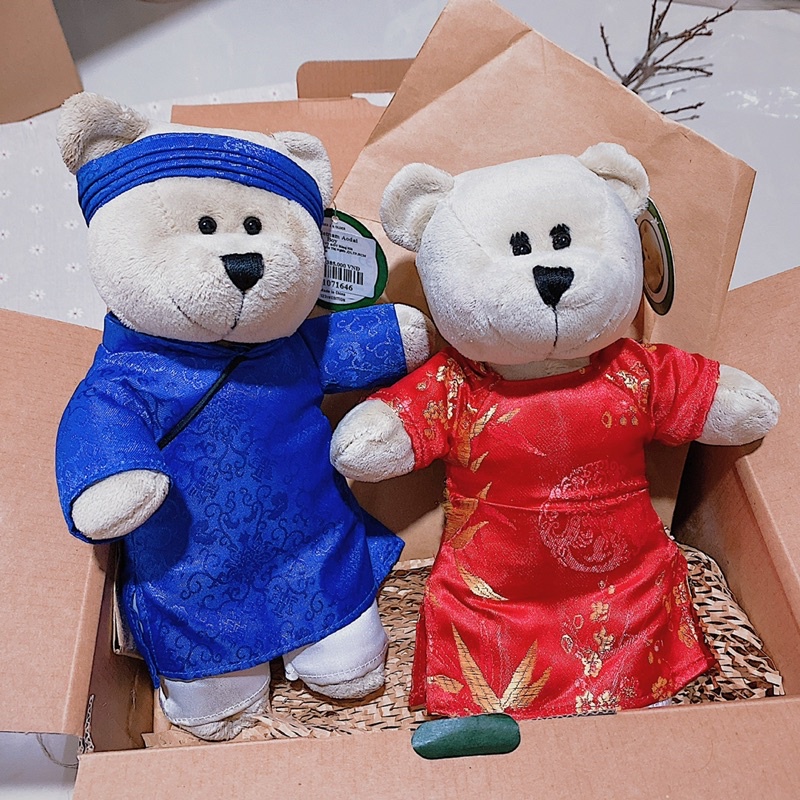 - CẶP ĐÔI GẤU BÔNG AO DAI BEARISTA BEAR BOY & GIRL