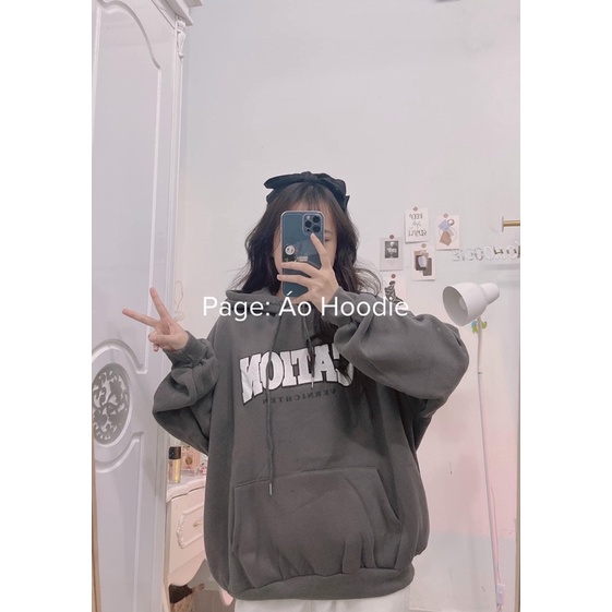 Áo Nỉ Hoodie Form Rộng Nam Nữ Unisex Chất Nỉ Bông Dà Dặn CATION