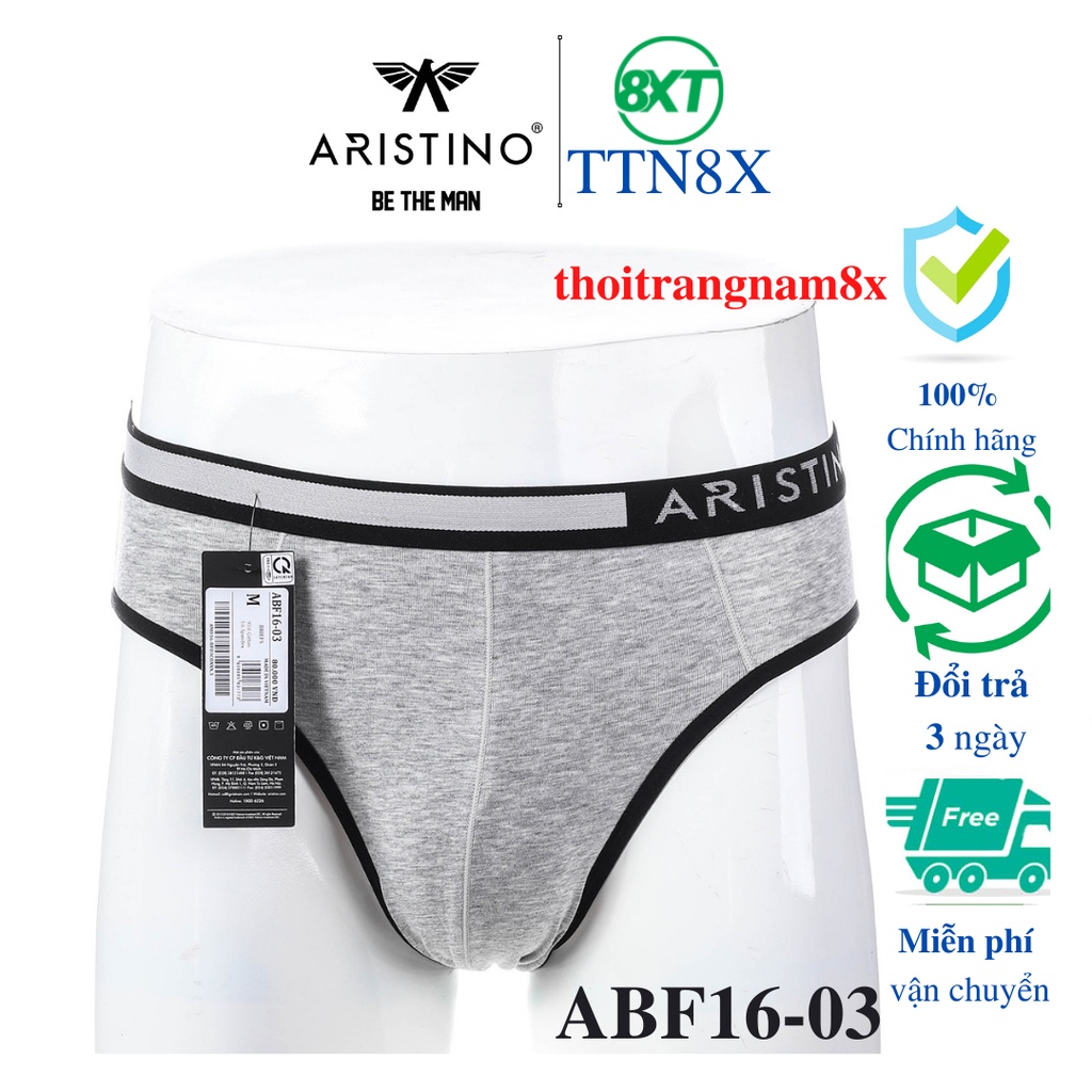 quần lót tam giác, sịp nam, sịp tam giác ⚡ARISTINO⚡ 100% cotton mềm mịn,kháng khẩu, khử mùi bảo vệ sức khỏe - ABF16-03