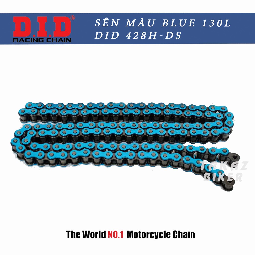 B2  Sên DID 428HDS 122L Exciter, Winner, Raider Metalic Màu Đỏ hoặc Xanh