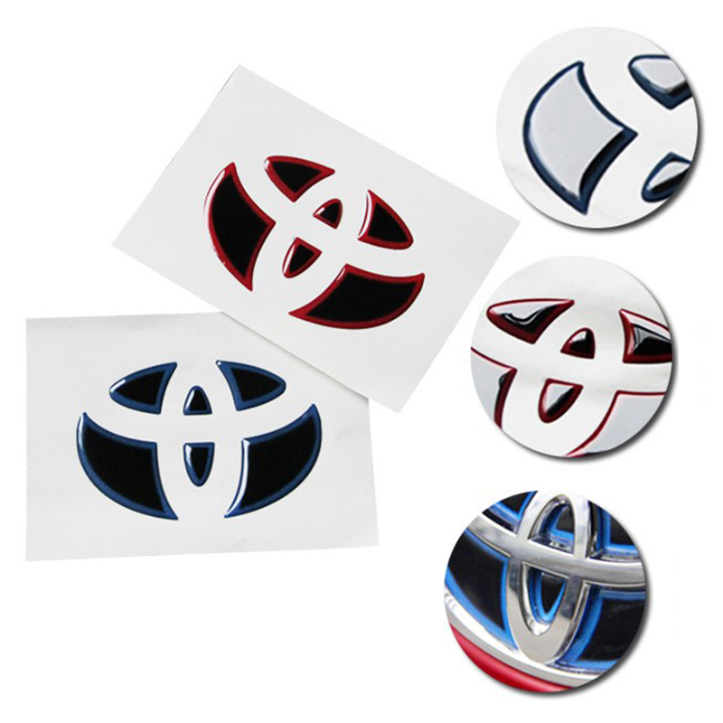 Miếng Dán Logo Trang Trí Vô Lăng Xe Hơi Toyota Highlander Camry Corolla RAV4 Prado Reiz Vios