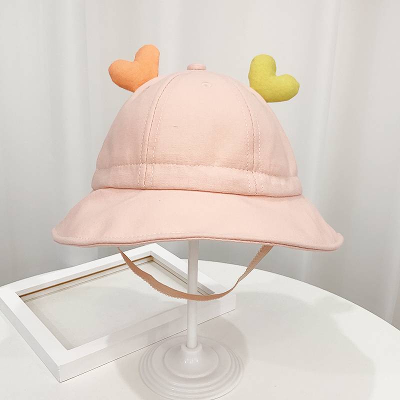 Mũ xô thiết kế tai hình trái tim chống nắng thời trang cho bé