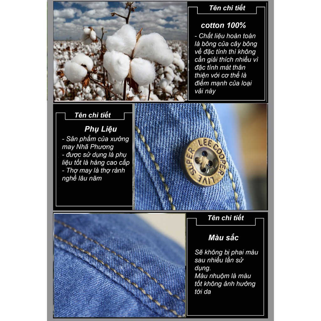 áo sơ mi jean nam dài tay cao cấp form chuẩn loại sơ mi jean denim mặc chất ASJD01 | BigBuy360 - bigbuy360.vn