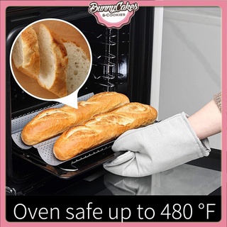 Khay Nướng Bánh Mì Baguette Pháp Bằng Thép Ý Thiết Kế 3 Rãnh/ 4 Rãnh Tuỳ Chọn Chống Dính Tiện Dụng