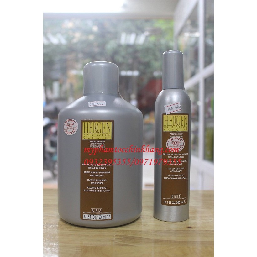 MỠ XẢ KHÔ BES HERGEN DƯỠNG ẨM LEAVE-IN ENRICHING 300ML | BigBuy360 - bigbuy360.vn