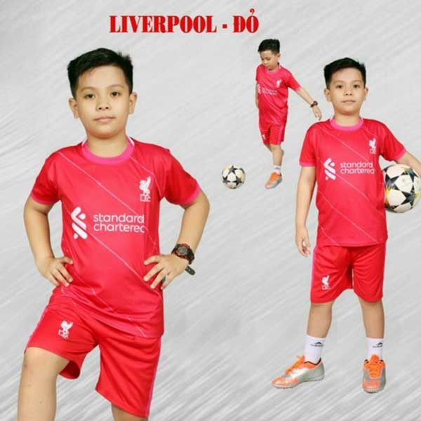 Set Quần Áo Đá Bóng Cho Trẻ Liverpool 21 Cho Trẻ Từ 10kg đến 45kg - ViKi Sport