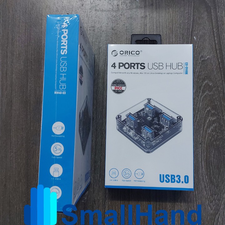 Bộ chia 4 cổng USB 3.0 – Hub Orico MH4U-U3 – Trong suốt – Chính Hãng – Bảo hành 12 tháng – USB3.0 Four – Port Hub