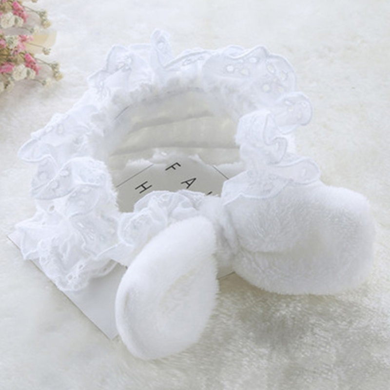 Băng Đô Ren Co Giãn Thắt Nơ Đáng Yêu Cho Nữ