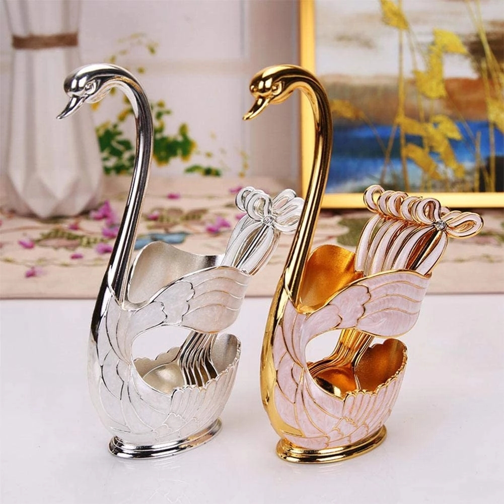 Bộ Muỗng Cà Phê Hình Thiên Nga Độc Đáo