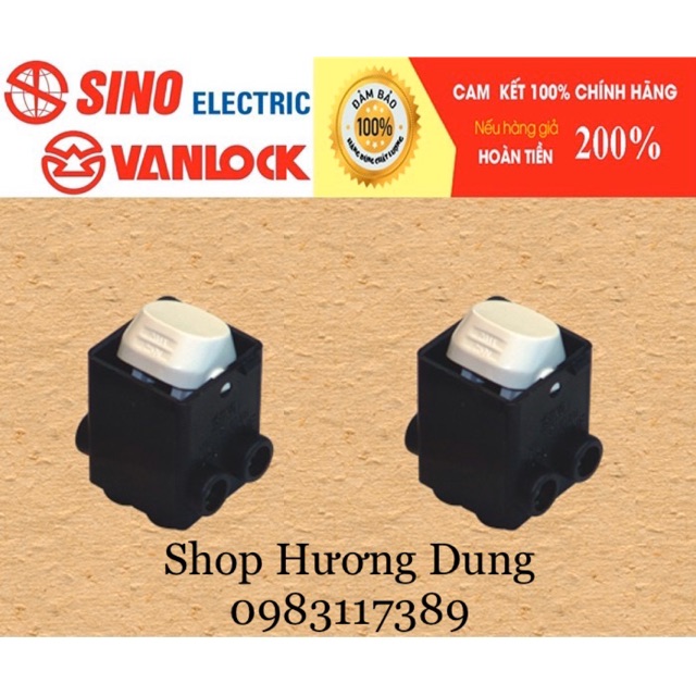 Hạt Công Tắc 2 Cực 20A Sino Vanlock  - Hàng Chính Hãng.