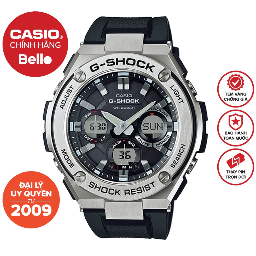 Đồng hồ Nam Dây Nhựa Casio G-Shock GST-S110-1A chính hãng bảo hành 5 năm Pin trọn đời