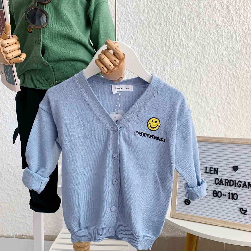 _Áo len cardigan QCCC 7 màu cho bé trai/gái 8 đến 16kg