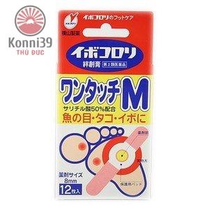 MIẾNG DÁN GIẢM MỤN CÓC IBOKORORI (12 MIẾNG/HỘP - KÍCH THƯỚC SIZE M 8MM)